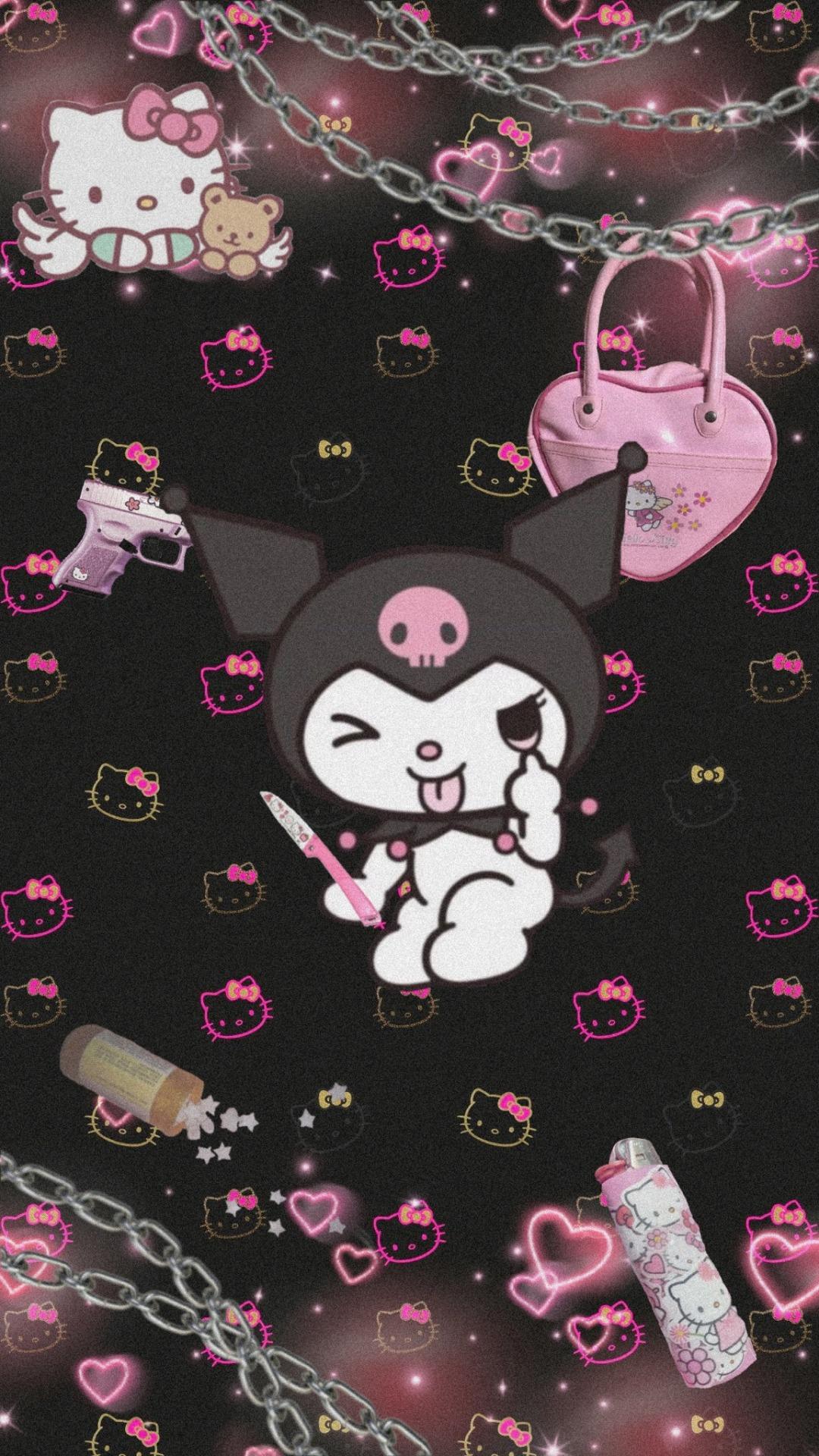 Goth Hello Kitty Wallpapers Top Free Goth Hello Kitty Backgrounds