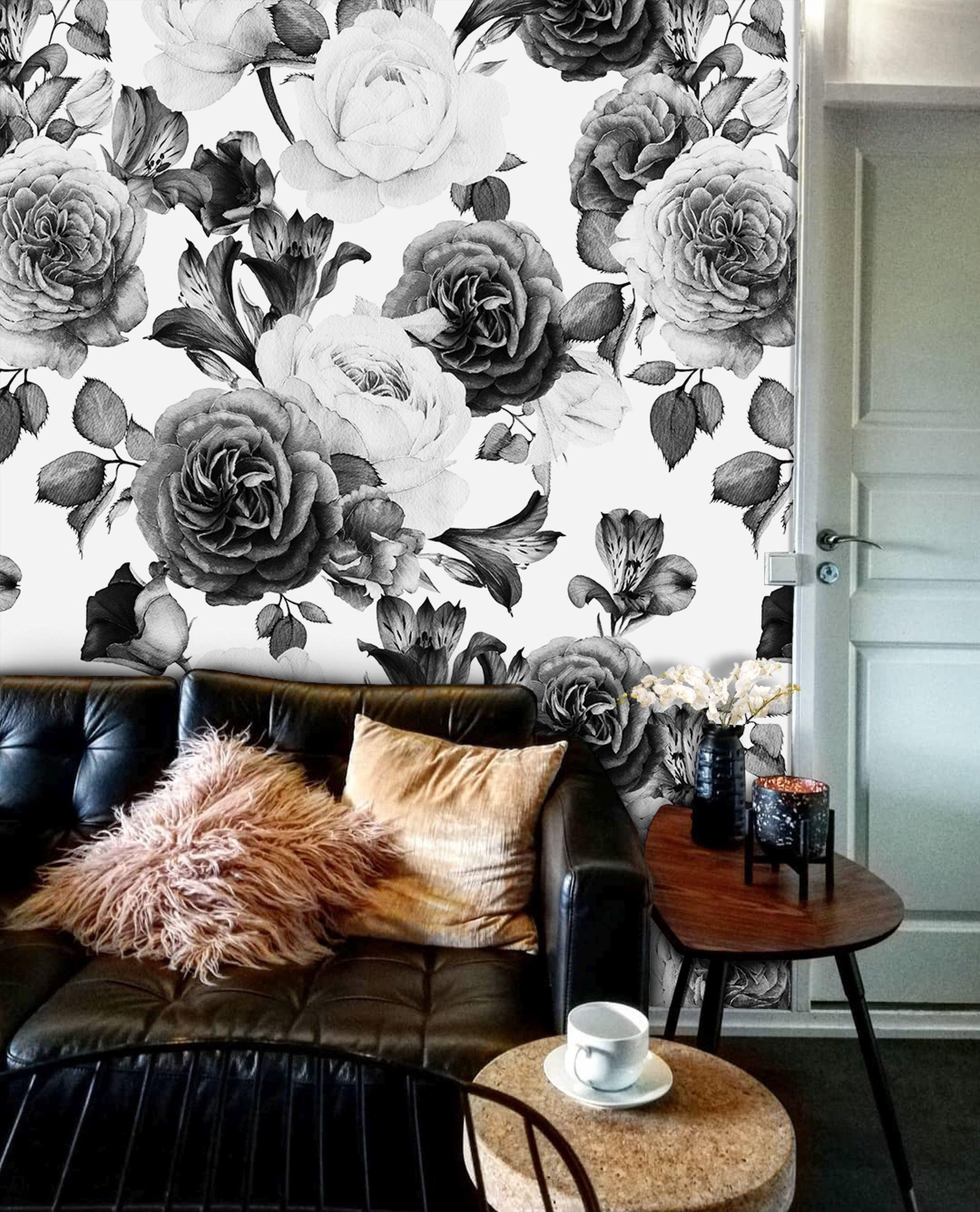 Black White Floral Wallpapers Top Free Black White Floral Backgrounds