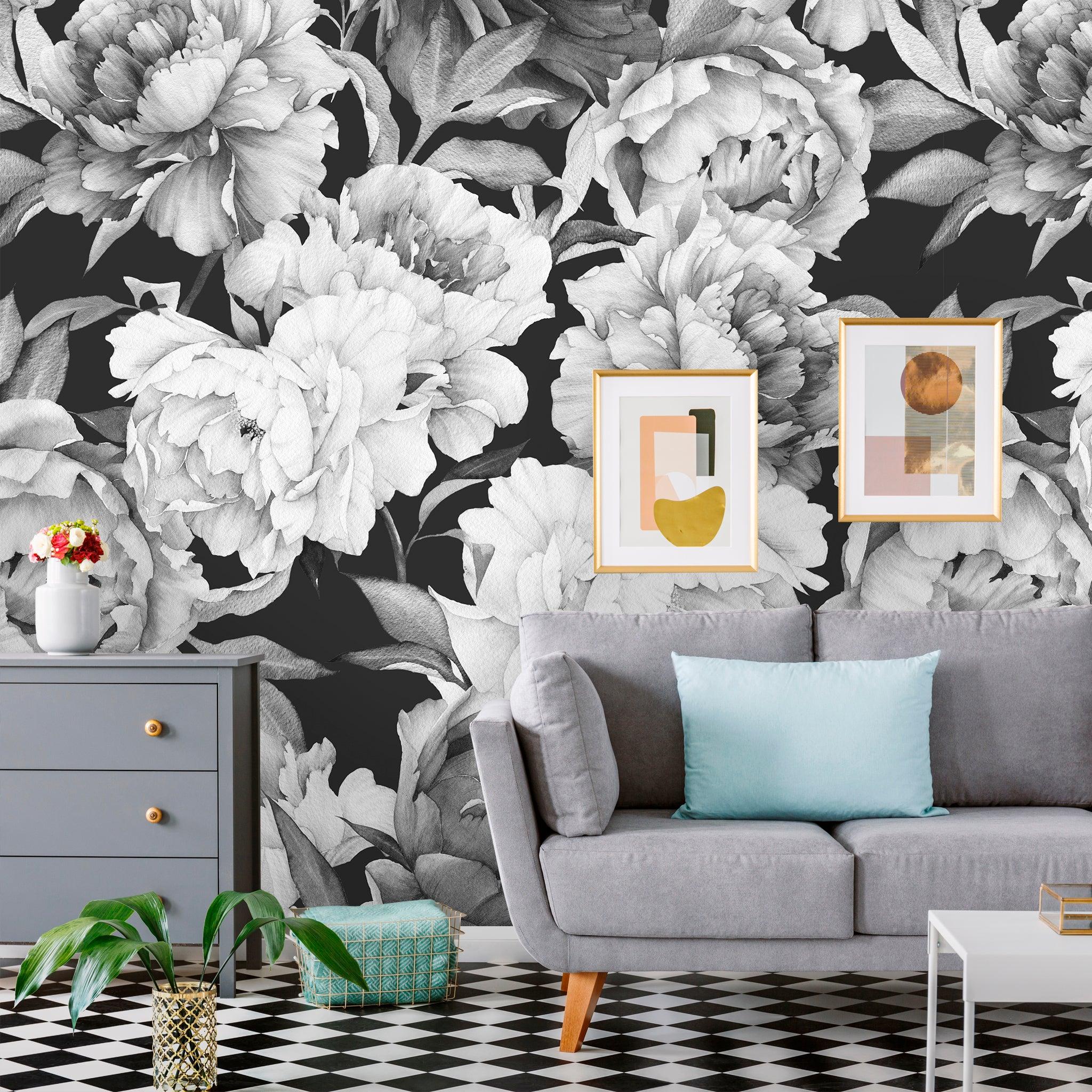 Black White Floral Wallpapers Top Free Black White Floral Backgrounds