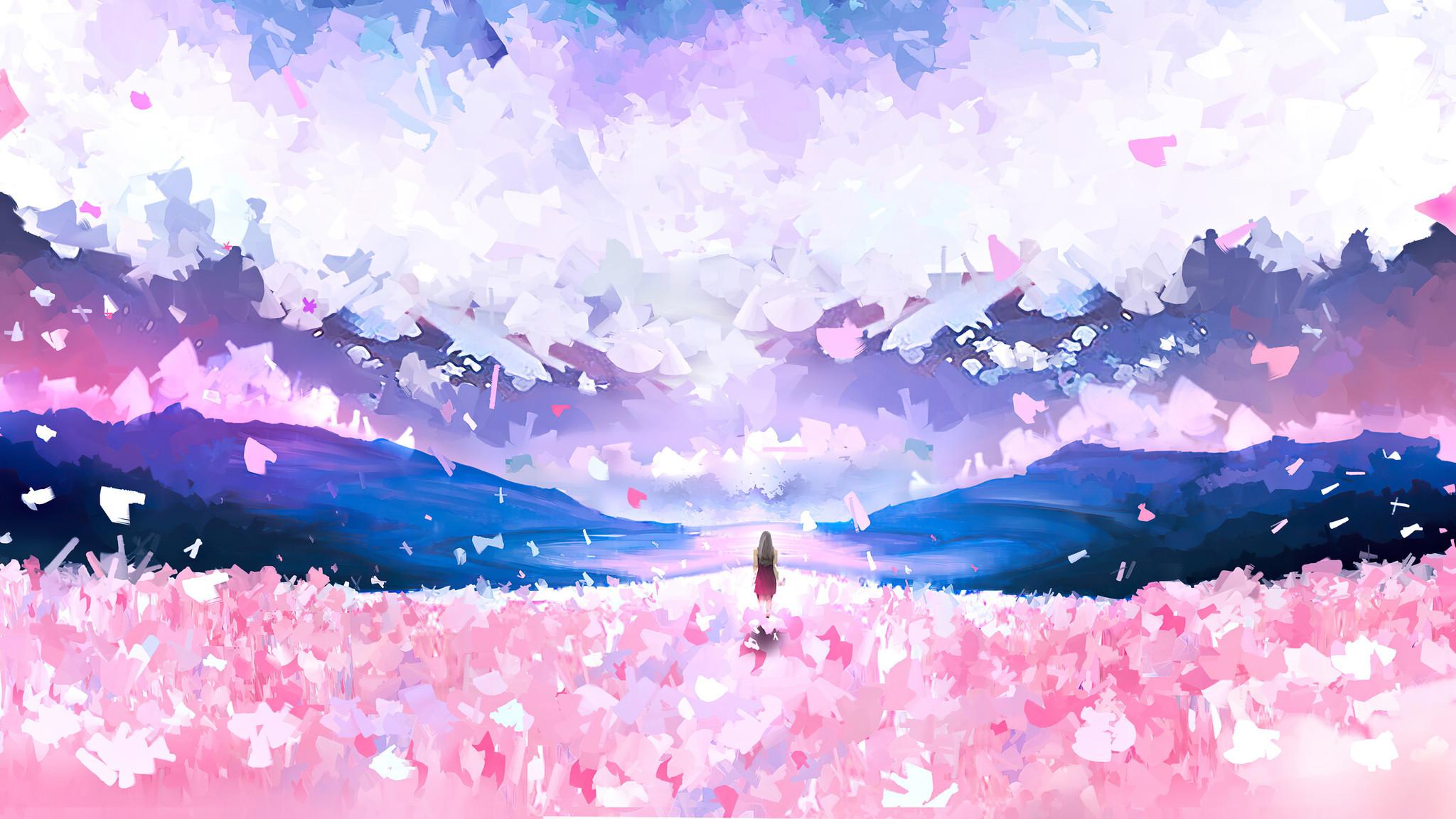 Anime Flower Field Wallpapers Top Free Anime Flower Field Backgrounds