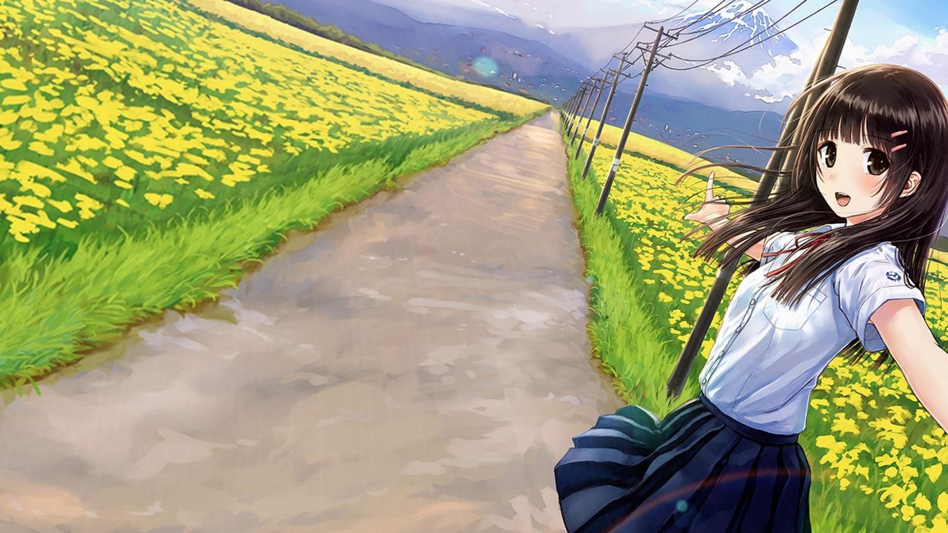 Anime Flower Field Wallpapers Top Free Anime Flower Field Backgrounds