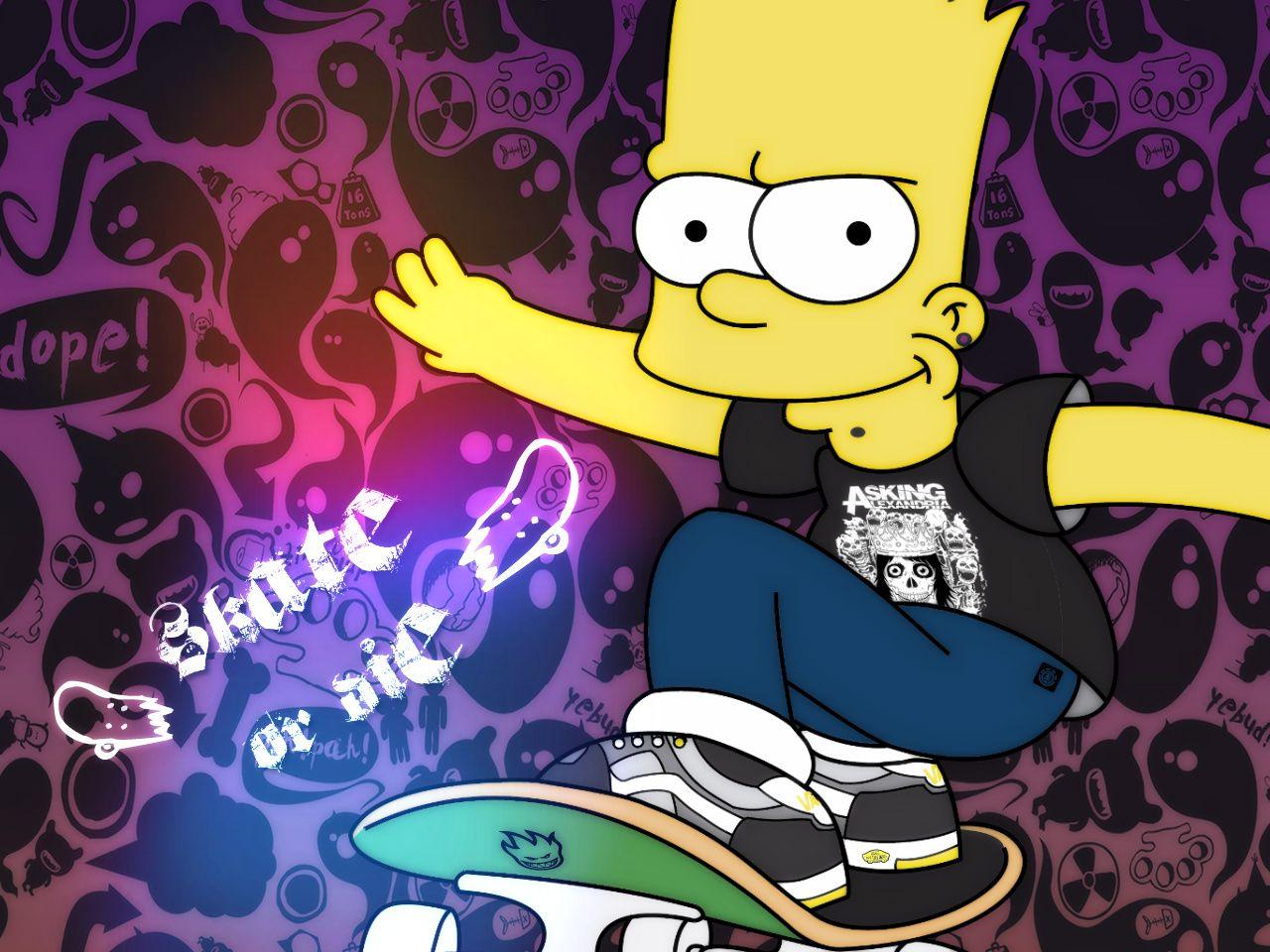 Bart Simpson Skateboard Wallpapers Top Free Bart Simpson Skateboard