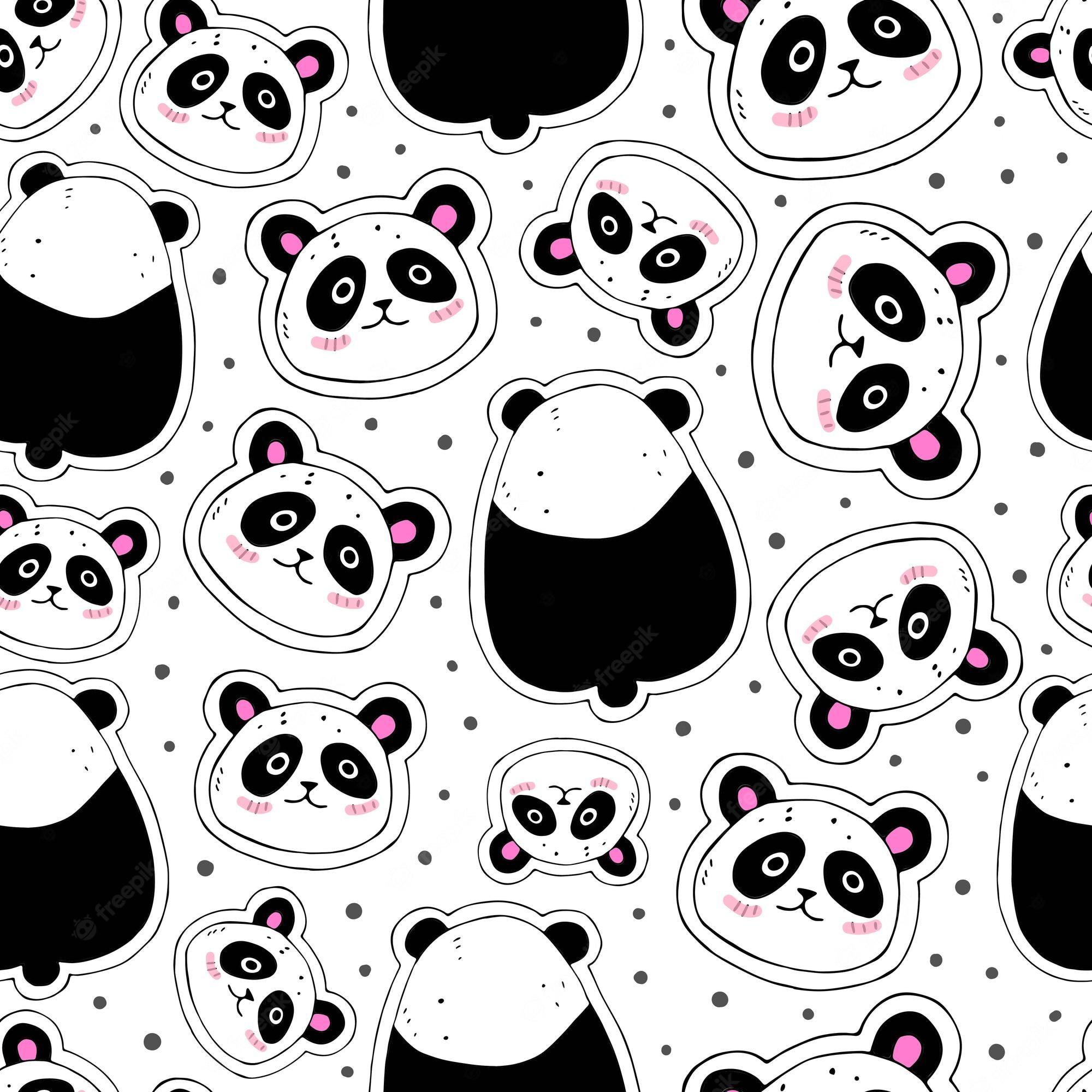 Black and White Panda Wallpapers Top Free Black and White Panda