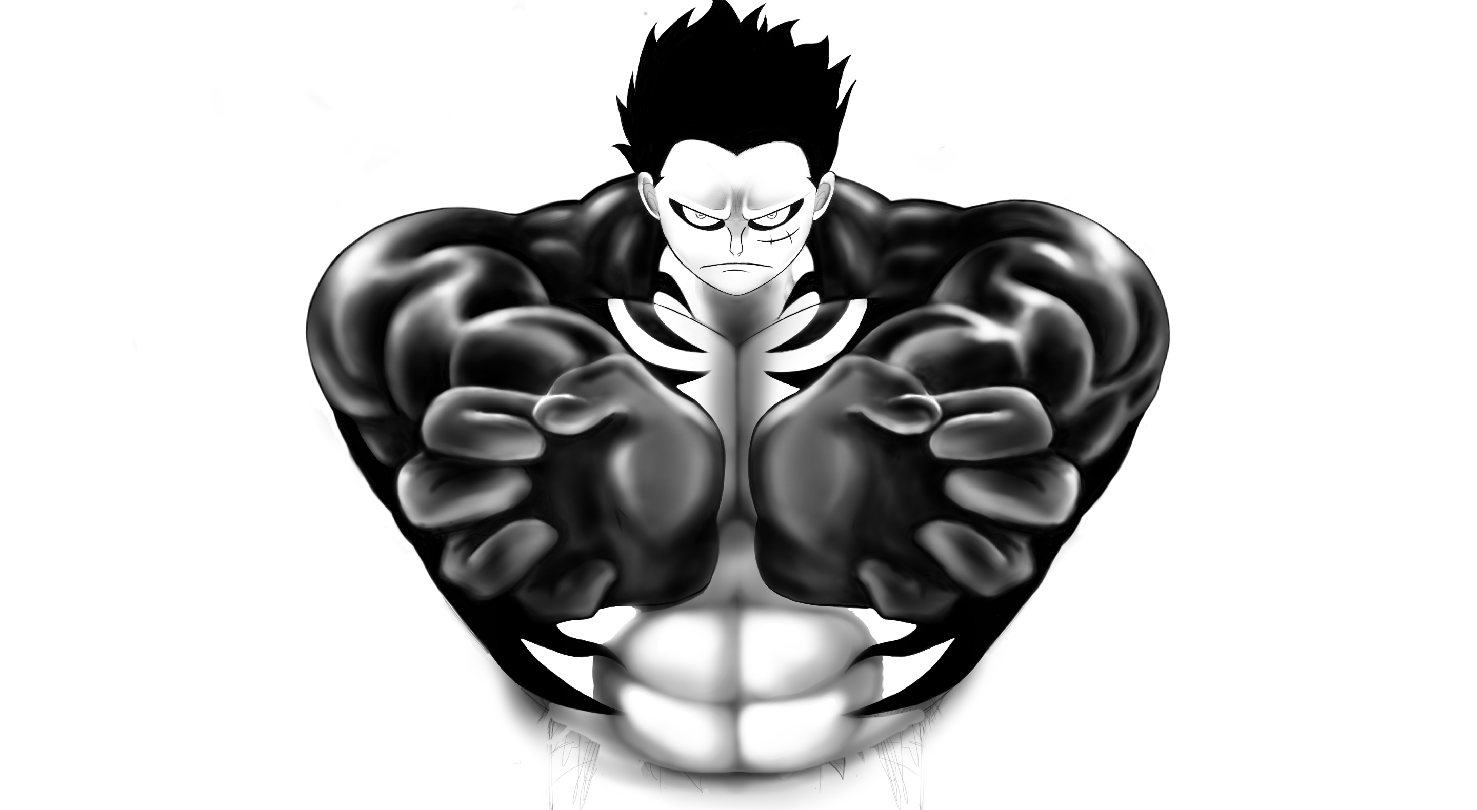 Luffy Black and White Wallpapers Top Free Luffy Black
