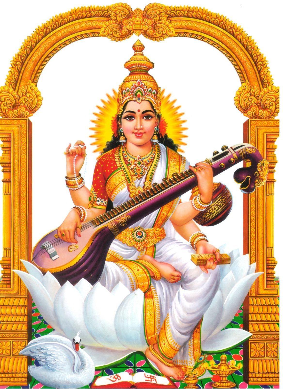 Saraswati God Wallpapers Top Free Saraswati God Backgrounds WallpaperAccess