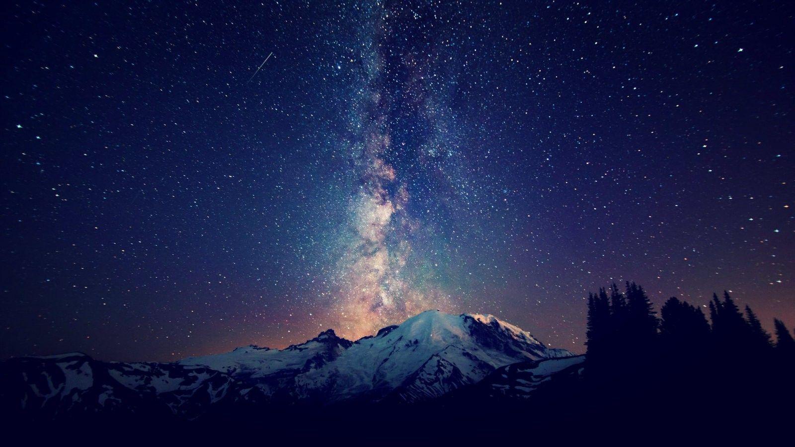 Mountain Night Sky Wallpapers Top Free Mountain Night Sky Backgrounds WallpaperAccess