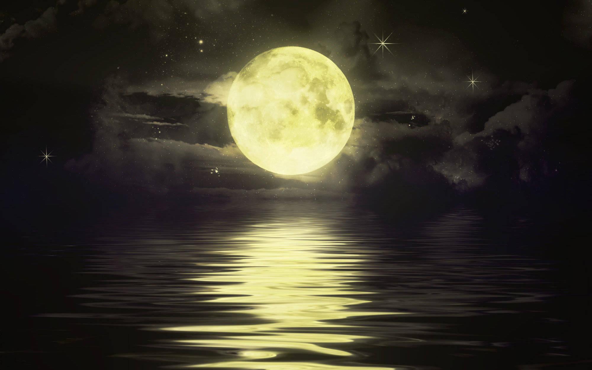 Golden Moon Wallpapers Top Free Golden Moon Backgrounds WallpaperAccess