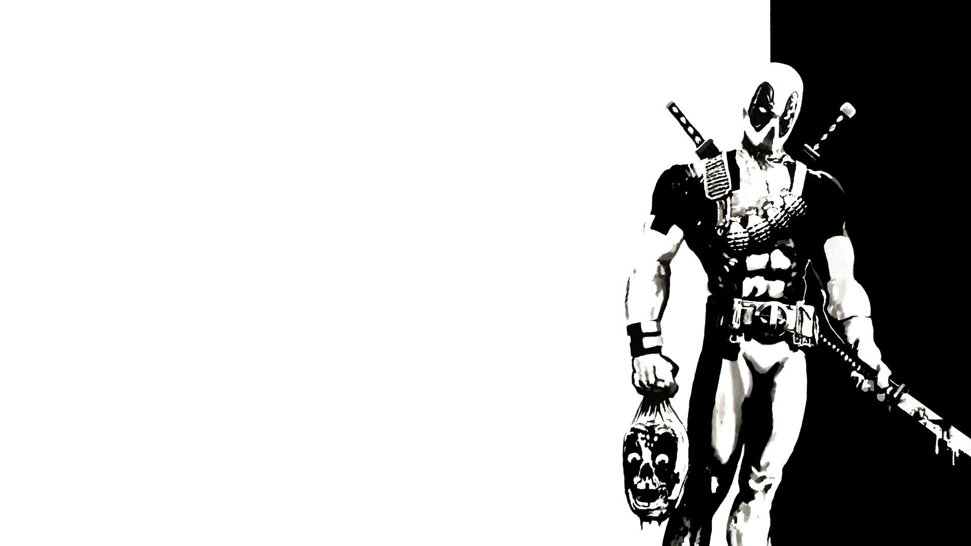 Deadpool Black and White Wallpapers Top Free Deadpool Black and White