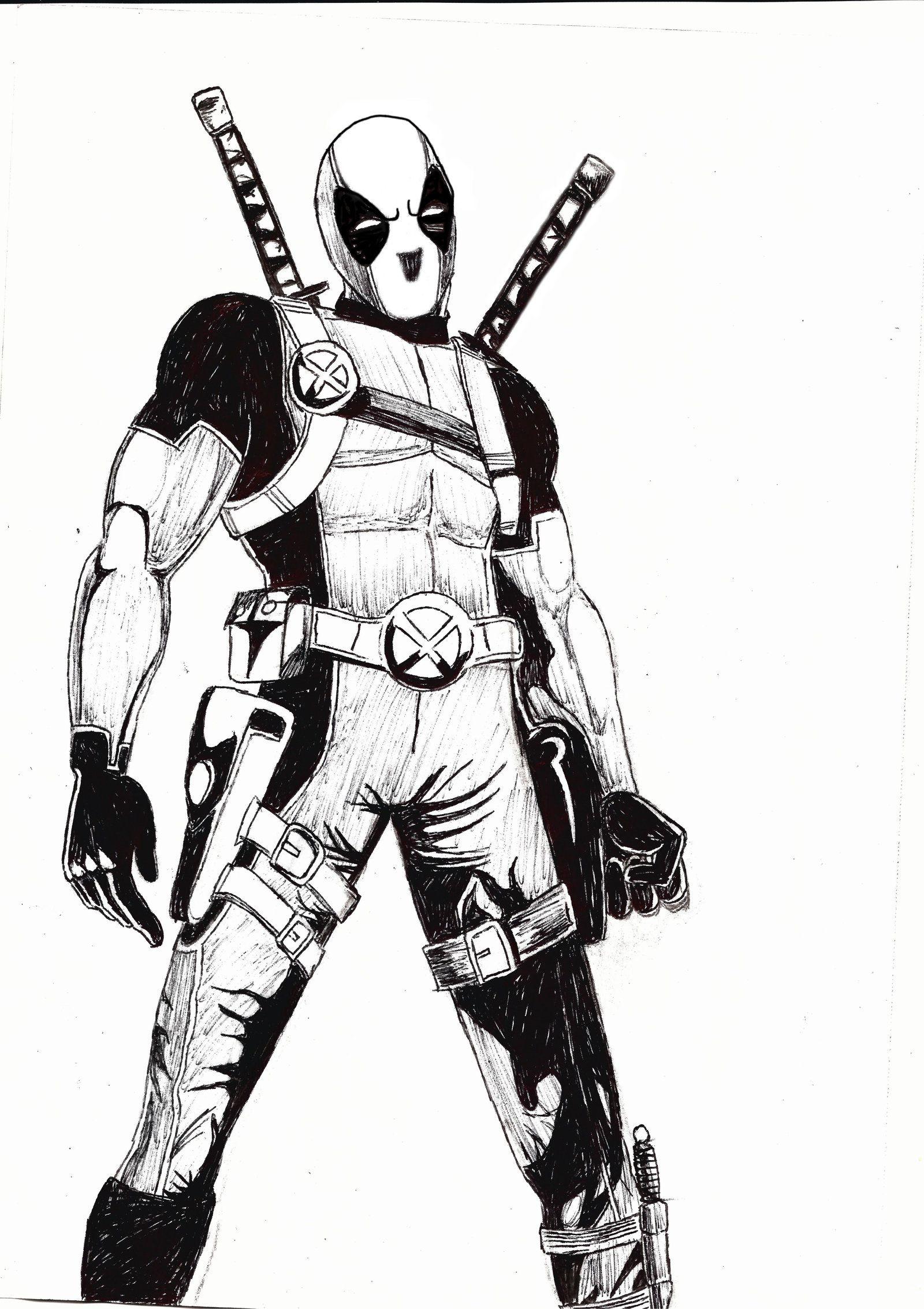 Deadpool Black and White Wallpapers Top Free Deadpool Black and White