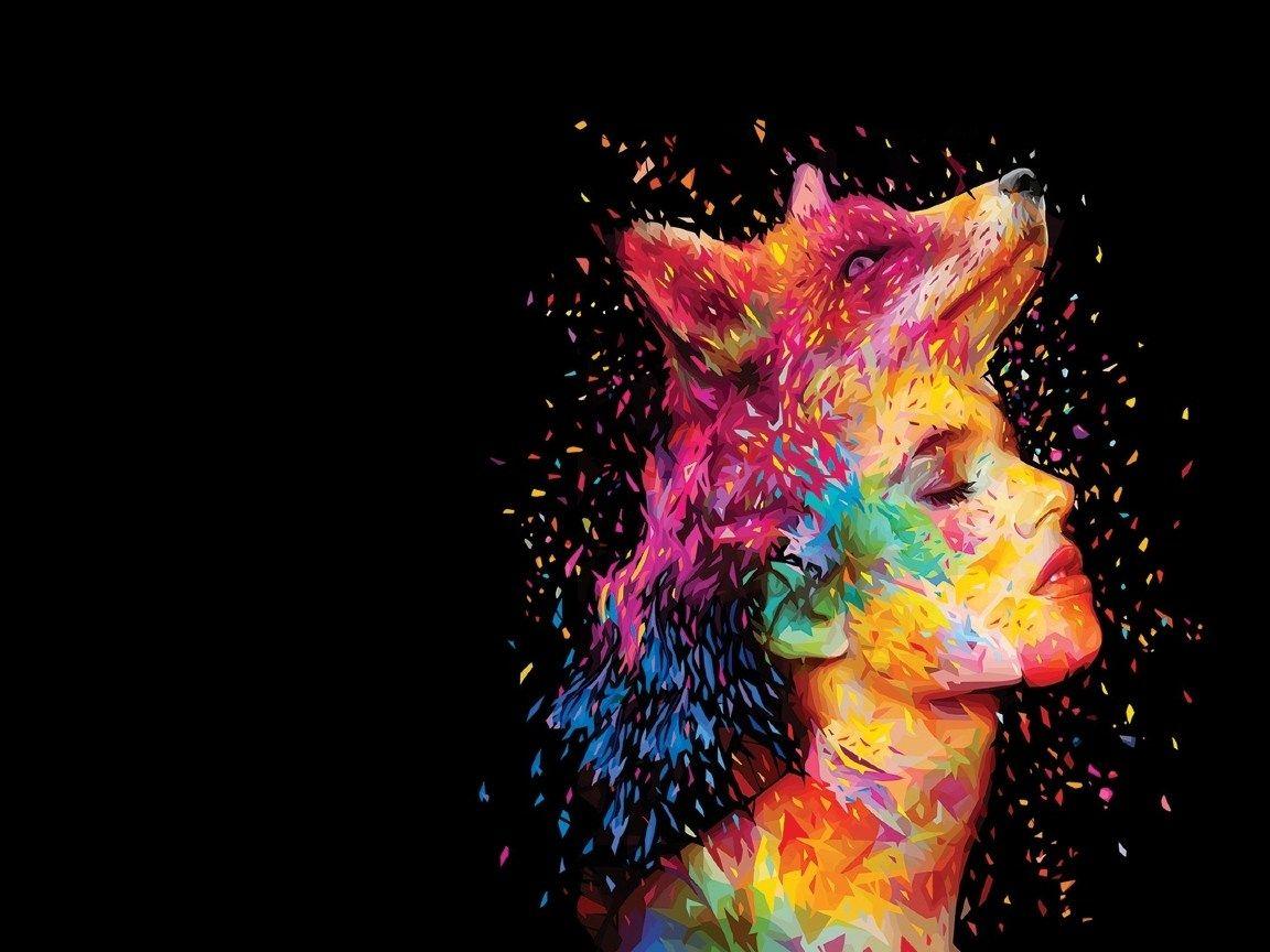 Colorful Wolf Wallpapers Top Free Colorful Wolf