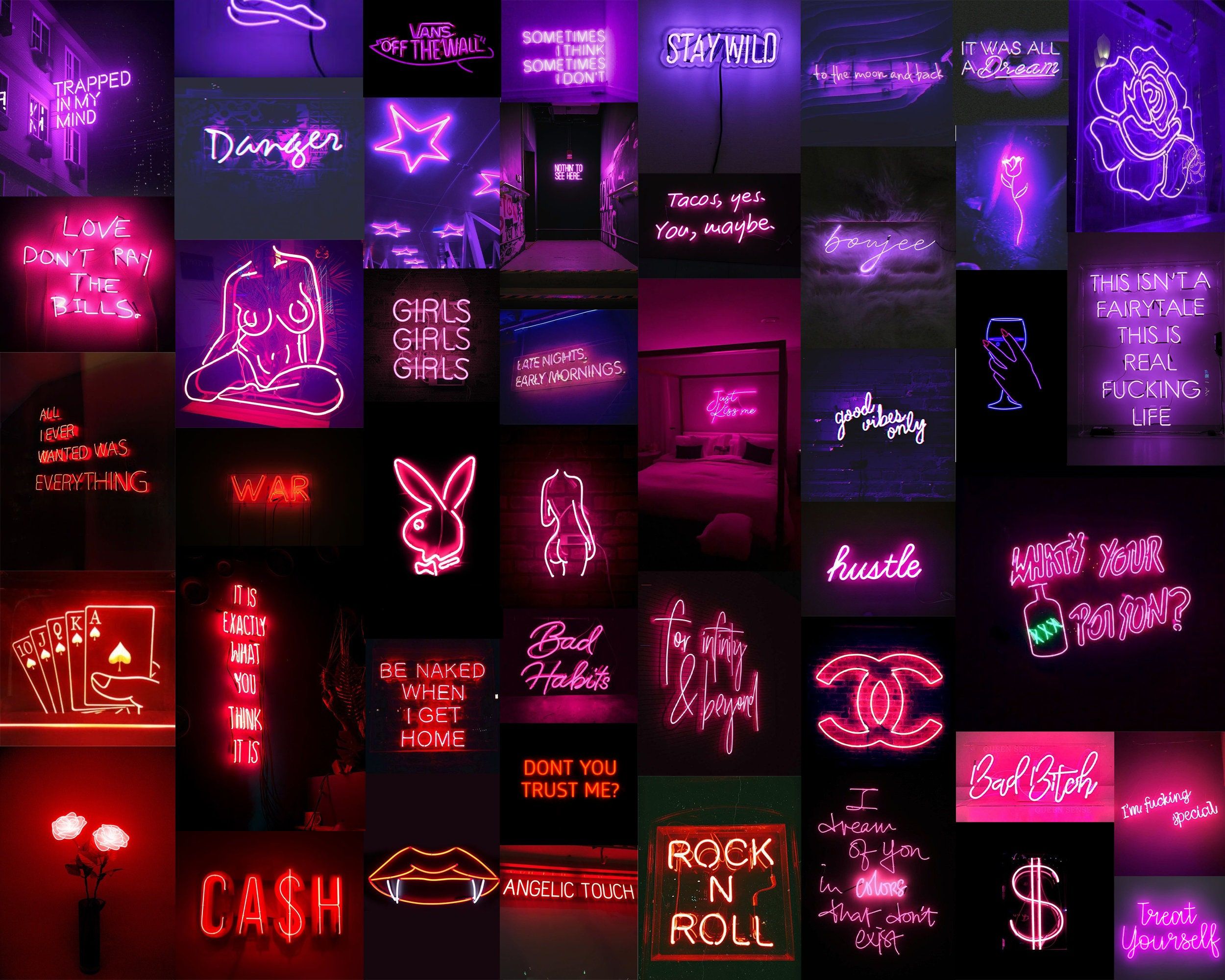 Neon Collage Wallpapers Top Free Neon Collage Backgrounds