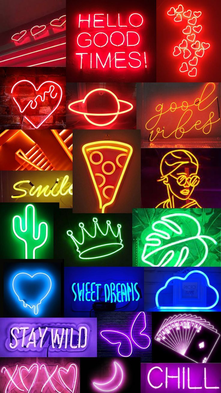 Neon Collage Wallpapers Top Free Neon Collage Backgrounds