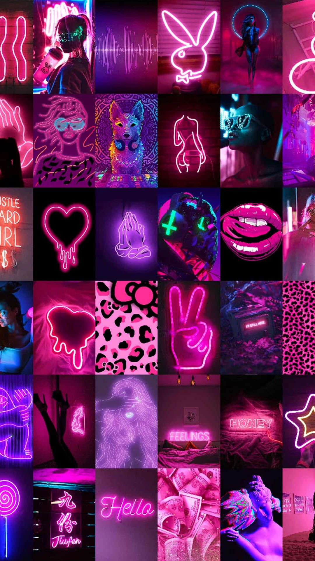 Neon Collage Wallpapers Top Free Neon Collage Backgrounds
