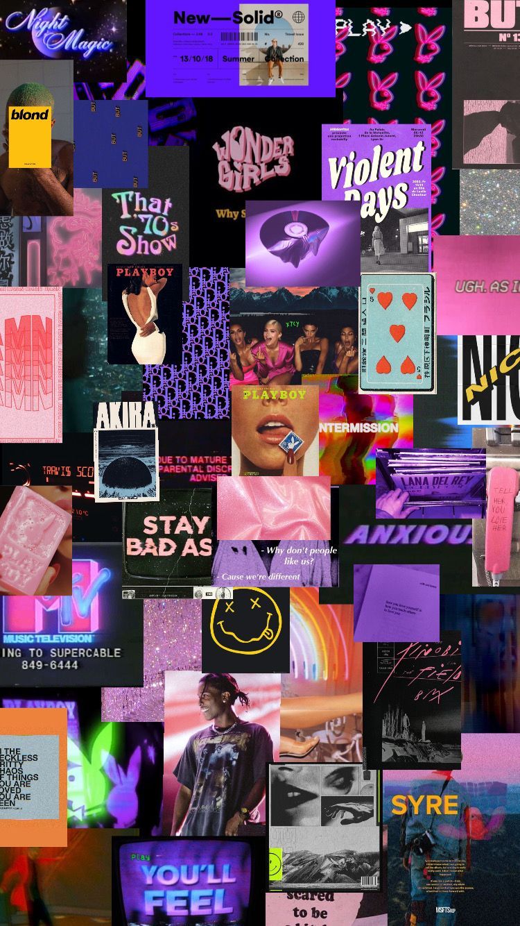 Neon Collage Wallpapers Top Free Neon Collage Backgrounds