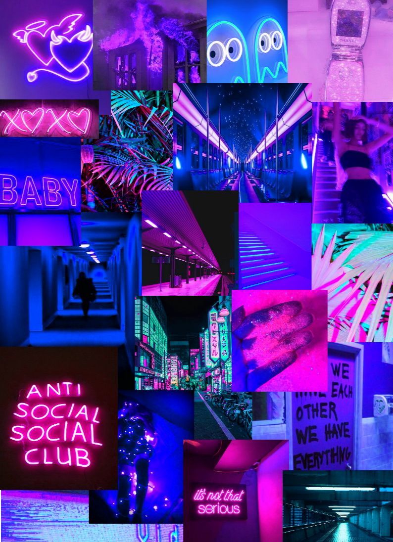 Neon Collage Wallpapers Top Free Neon Collage Backgrounds