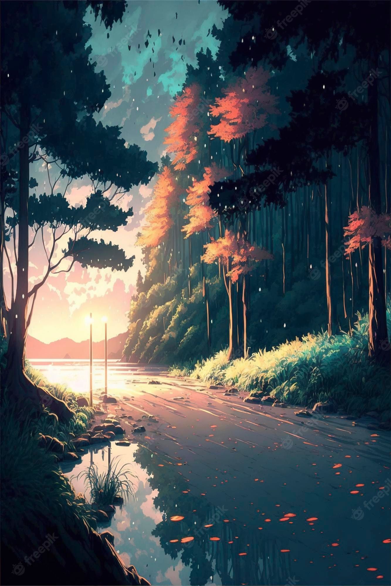 Anime Nature Phone Wallpapers Top Free Anime Nature Phone Backgrounds