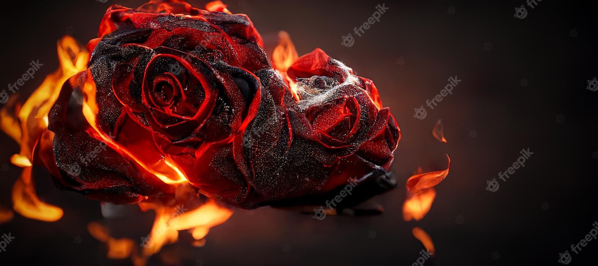 Rose On Fire Wallpapers Top Free Rose On Fire Backgrounds