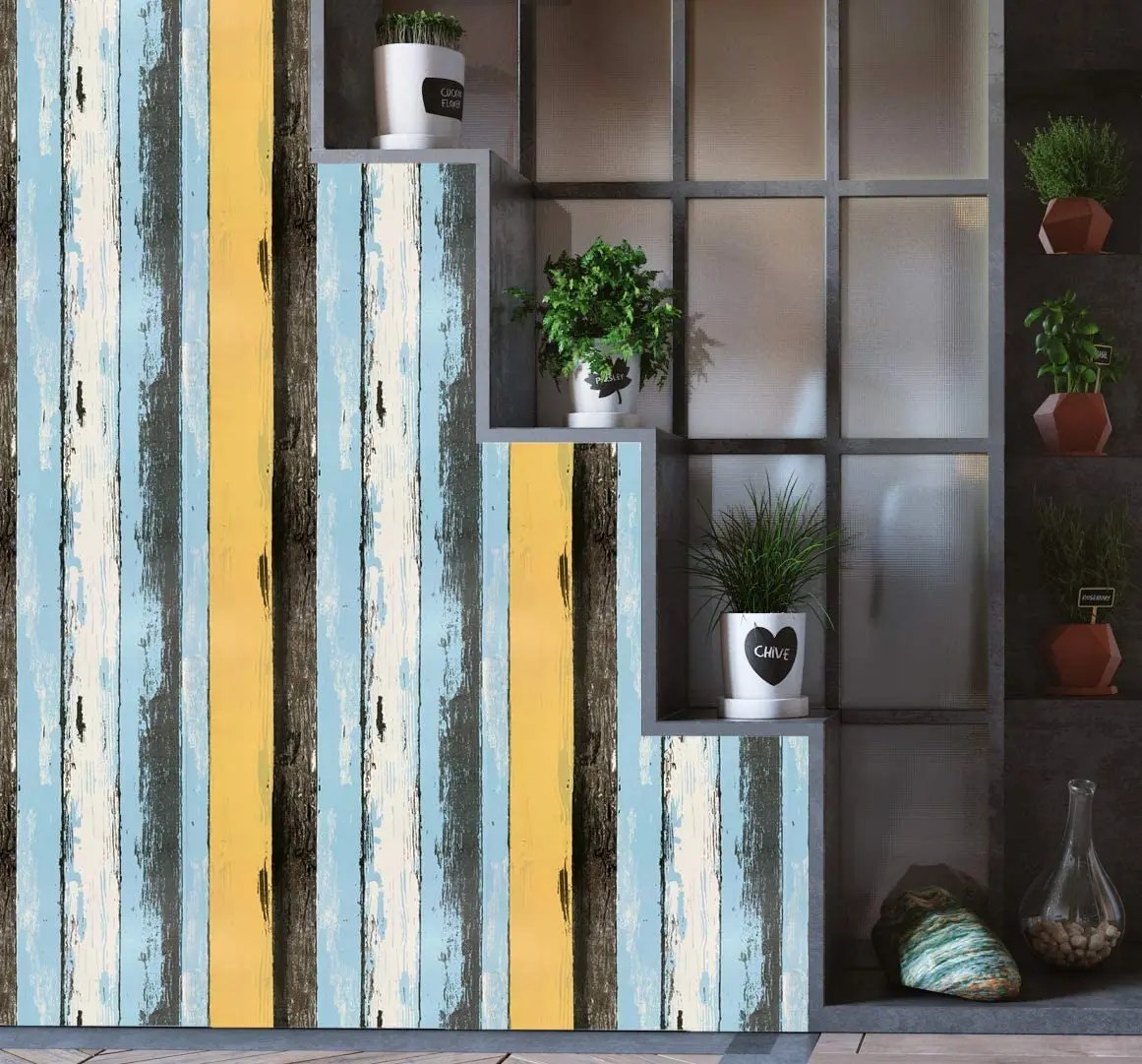 Blue Wood Grain Peel and Stick Wallpaper Canada Wallpaper Canada