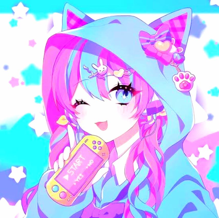 Anime Cute Girl 1080X1080 Gamer Pic