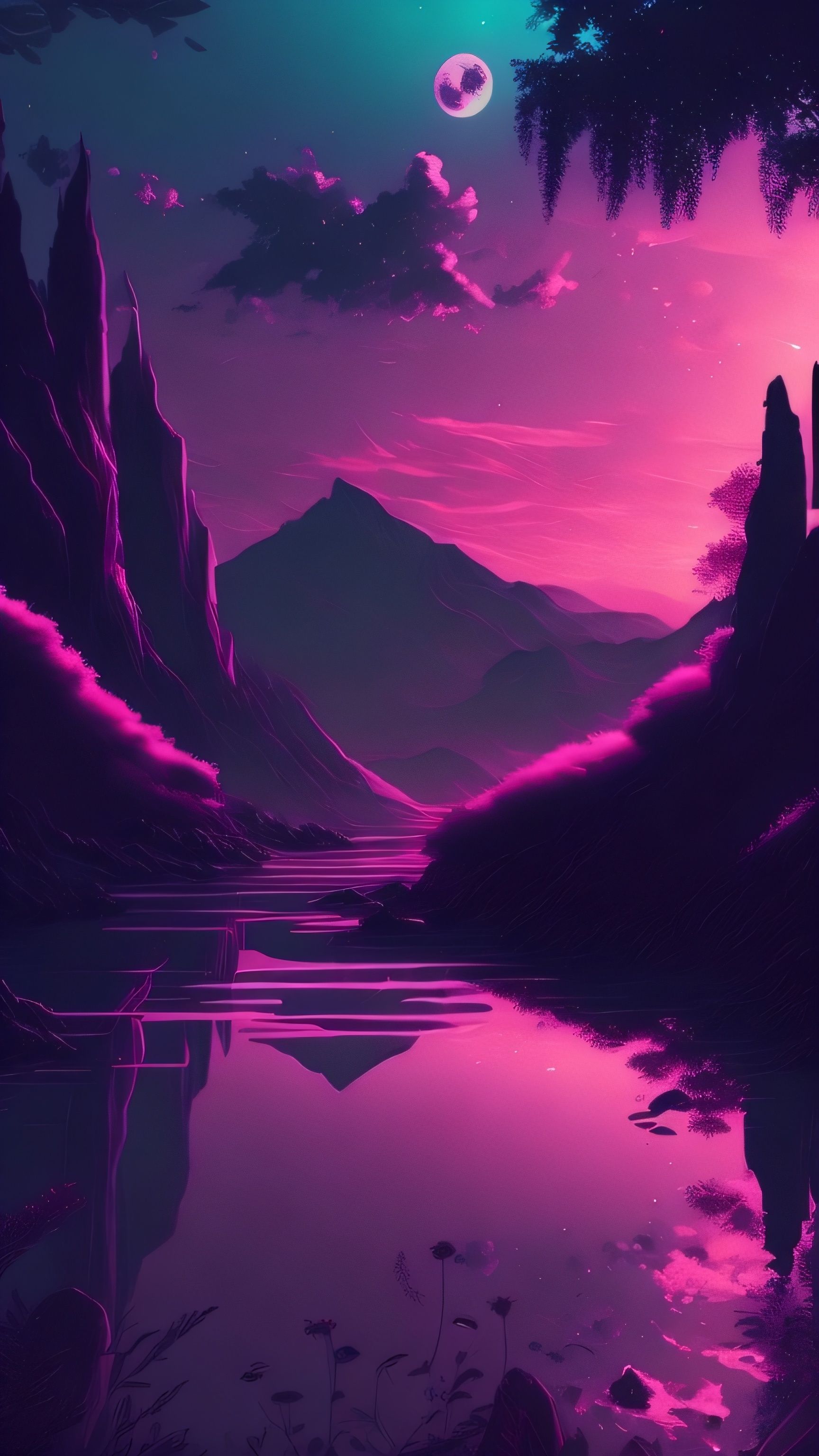 Hd pink scenery android wallpaper Wallpaper Cave