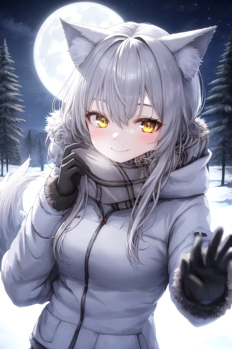 Arctic fox anime girl Wallpaper Cave