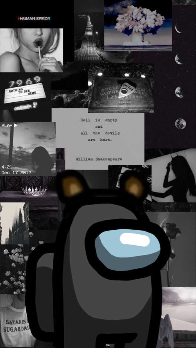 234 Wallpaper Aesthetic Among Us Black Picture My