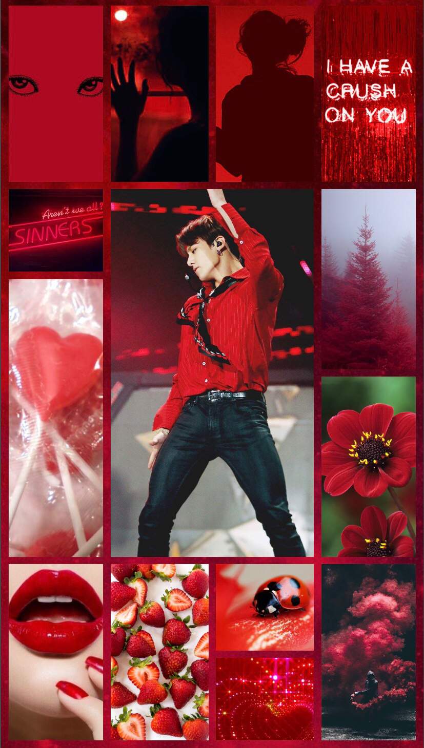 Jungkook red aesthetic Wallpaper Cave
