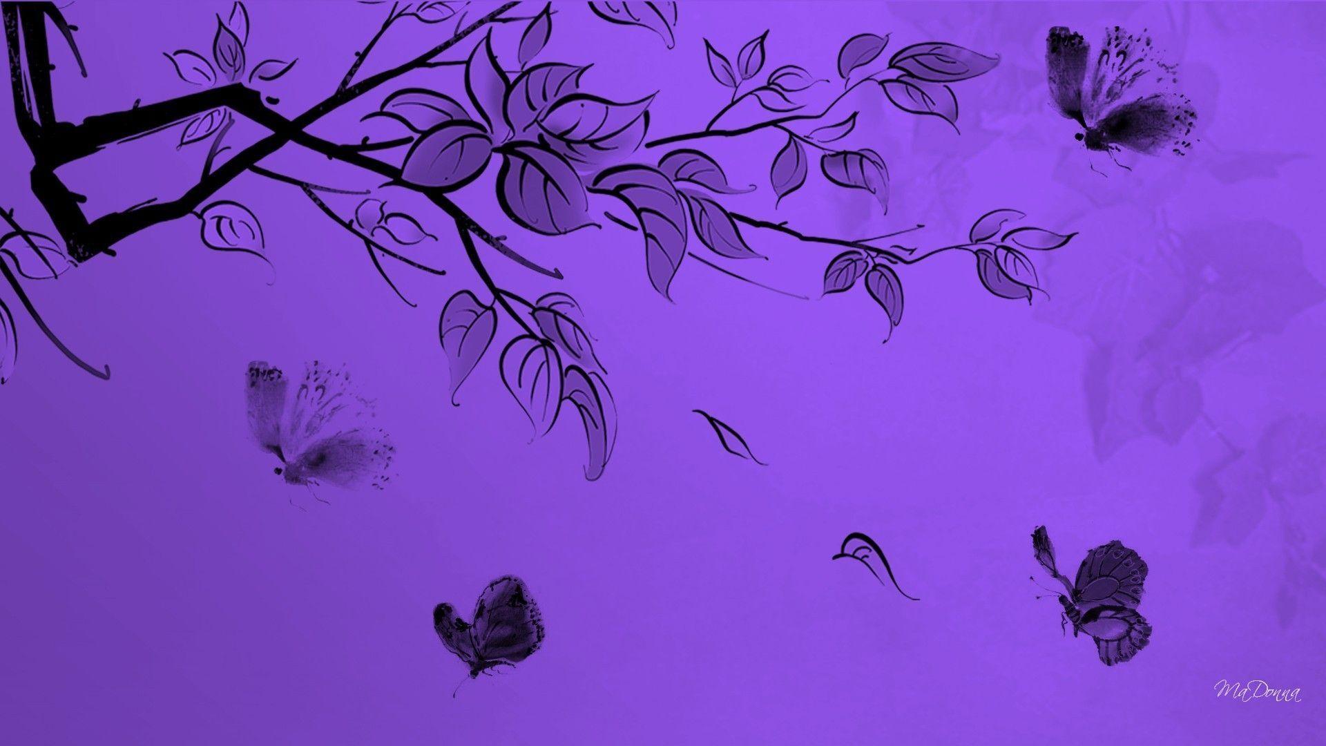 Purple Butterfly Wallpapers Wallpaper Cave