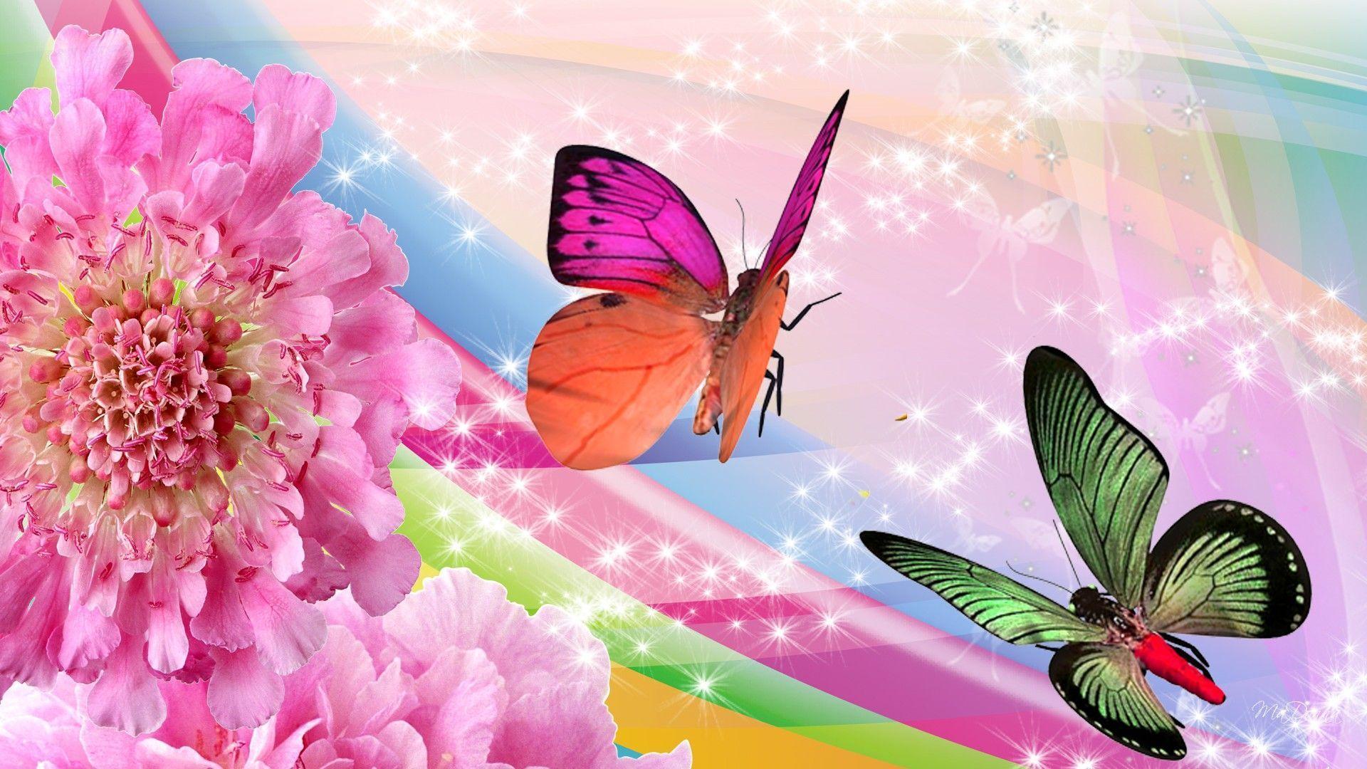 Butterfly And Flower Wallpapers Wallpaper Cave