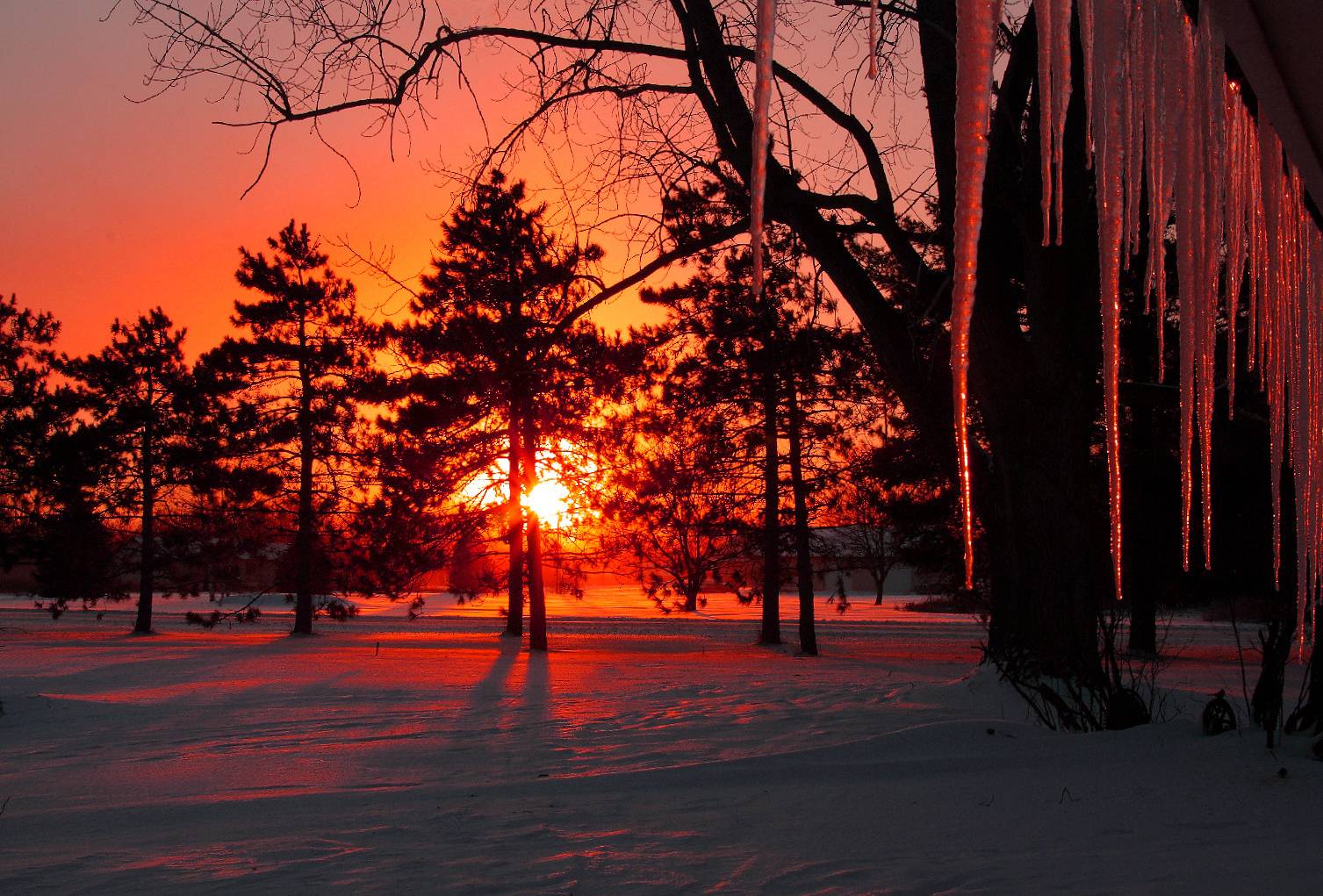 Winter Sunset Wallpapers Wallpaper Cave