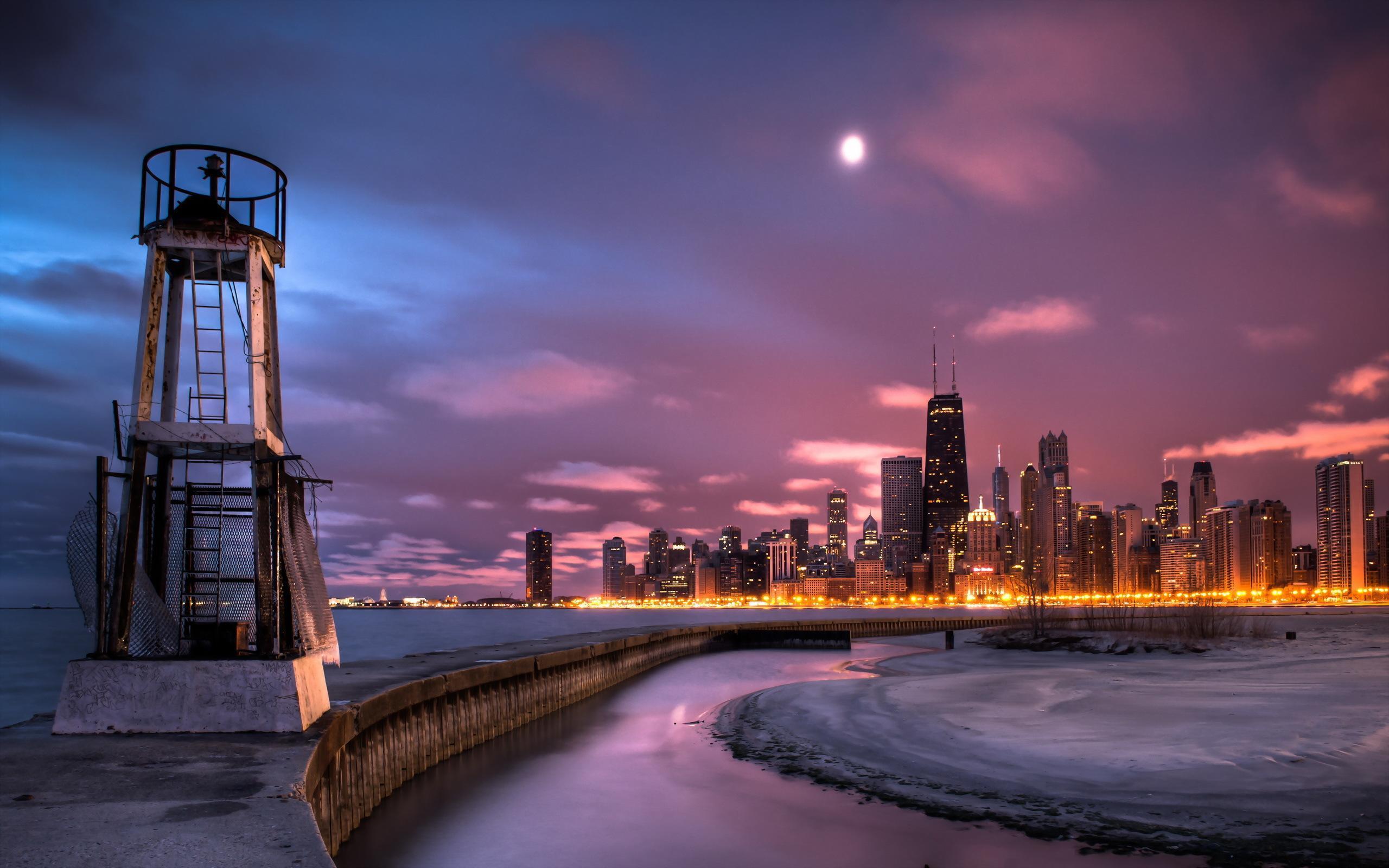 Chicago Skyline Backgrounds Wallpaper Cave