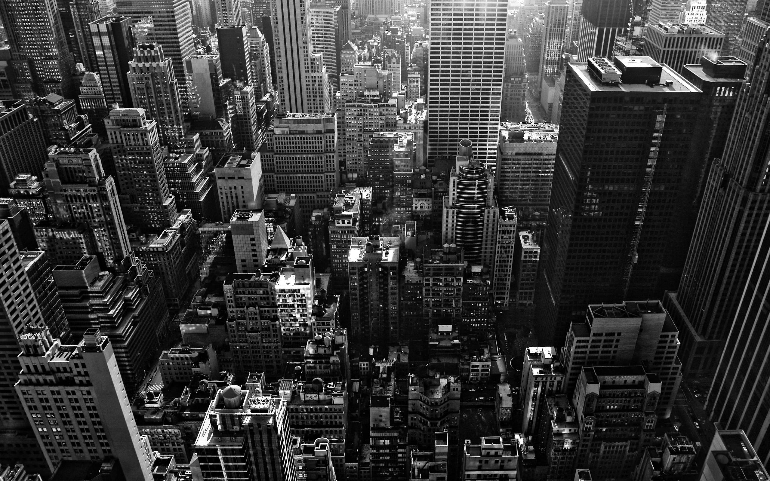 New York Street Wallpaper Black And White