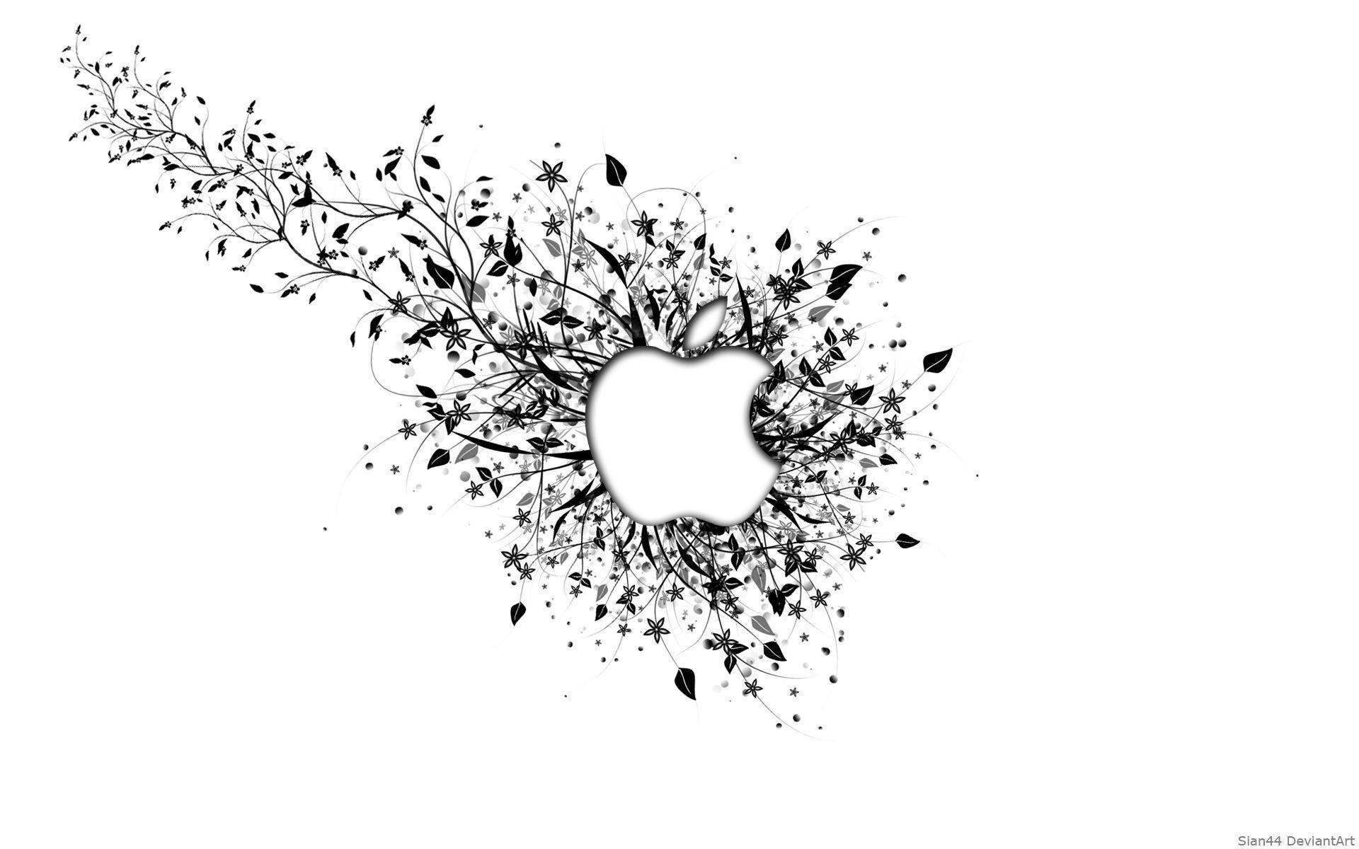 Black And White Apple Logo Hd