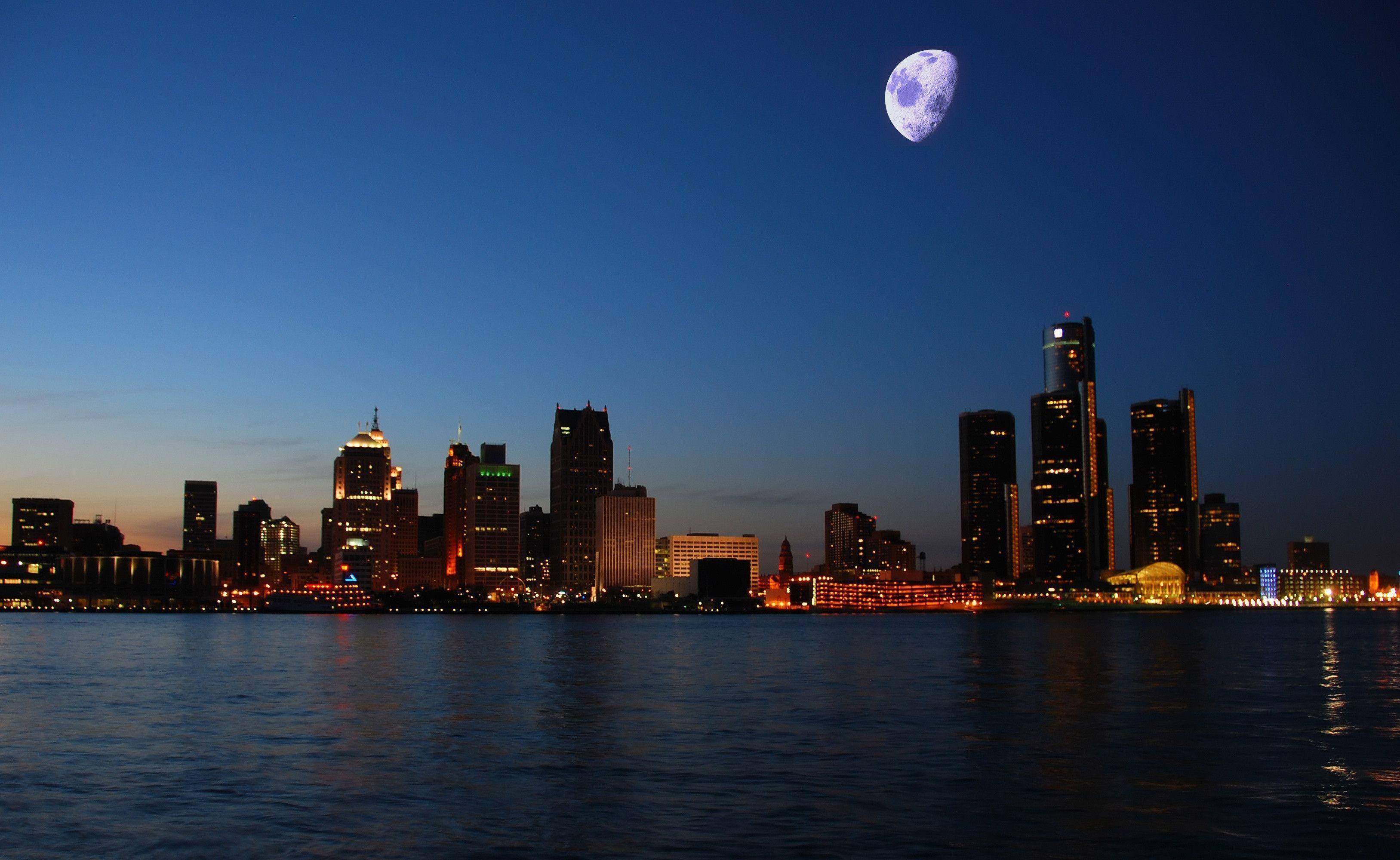 Detroit Skyline Wallpapers Wallpaper Cave