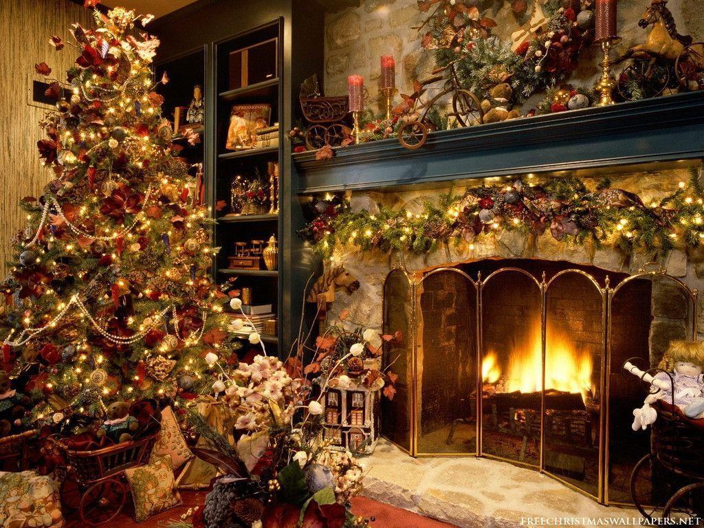 Free Christmas Fireplace Wallpapers Wallpaper Cave
