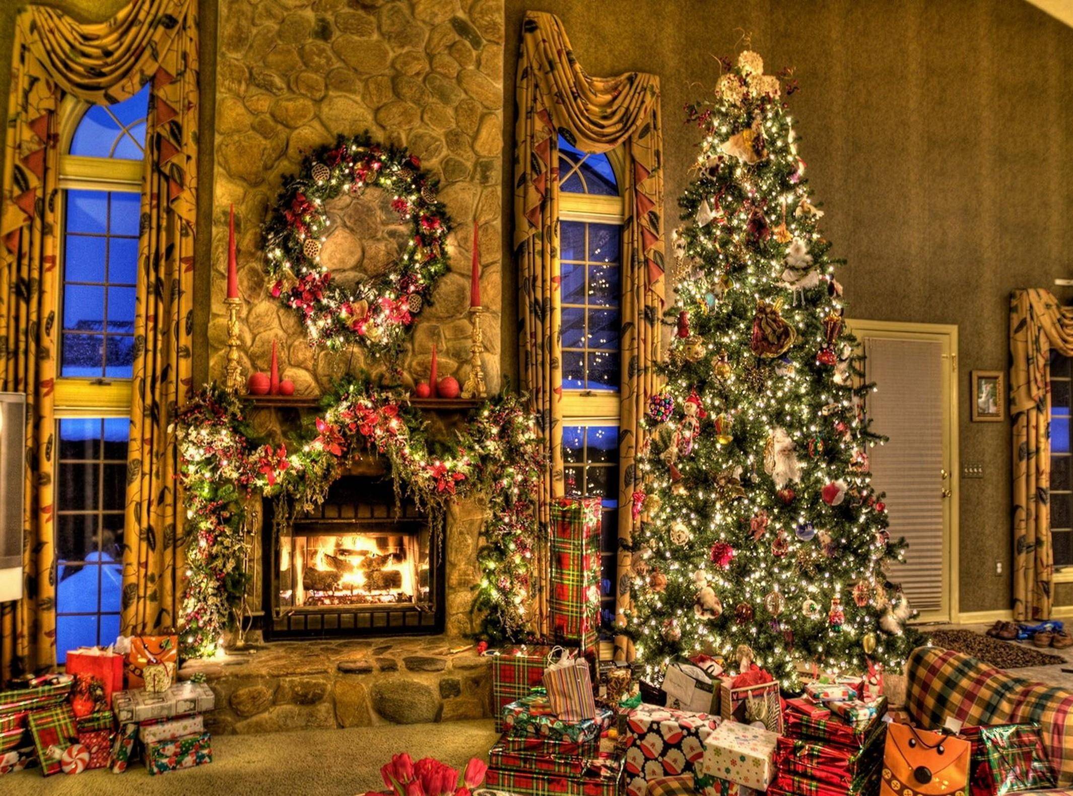 Christmas Fireplace Wallpapers Wallpaper Cave