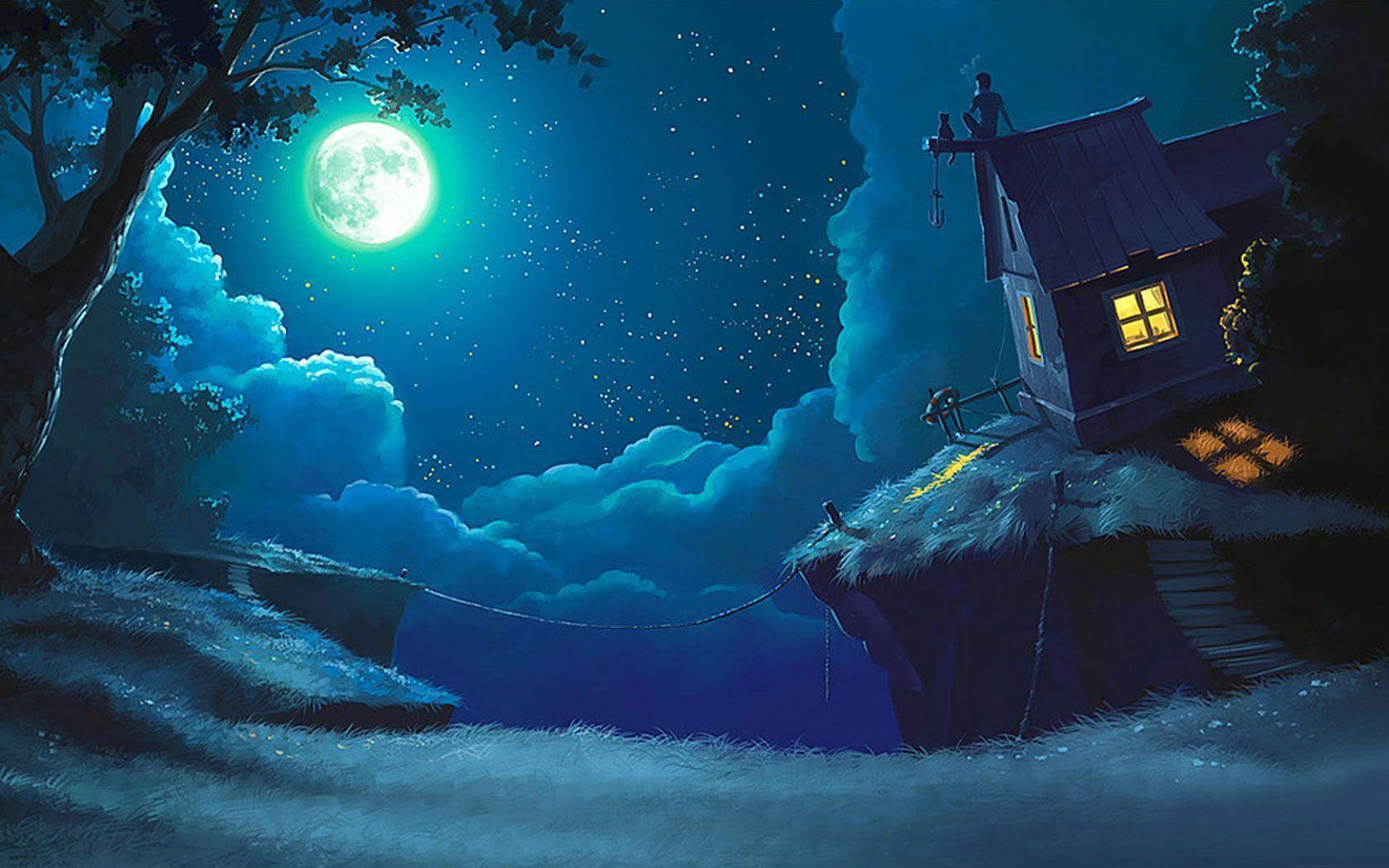 Moonlight Backgrounds Wallpaper Cave