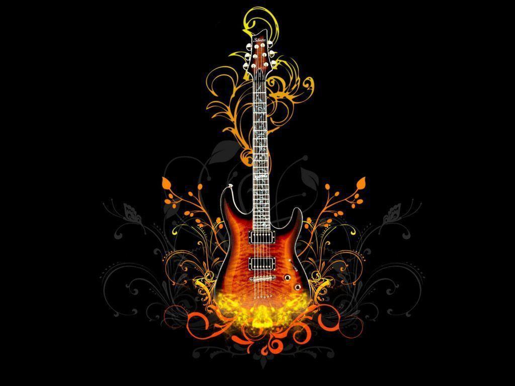 Guitar Black Backgrounds Wallpaper Cave