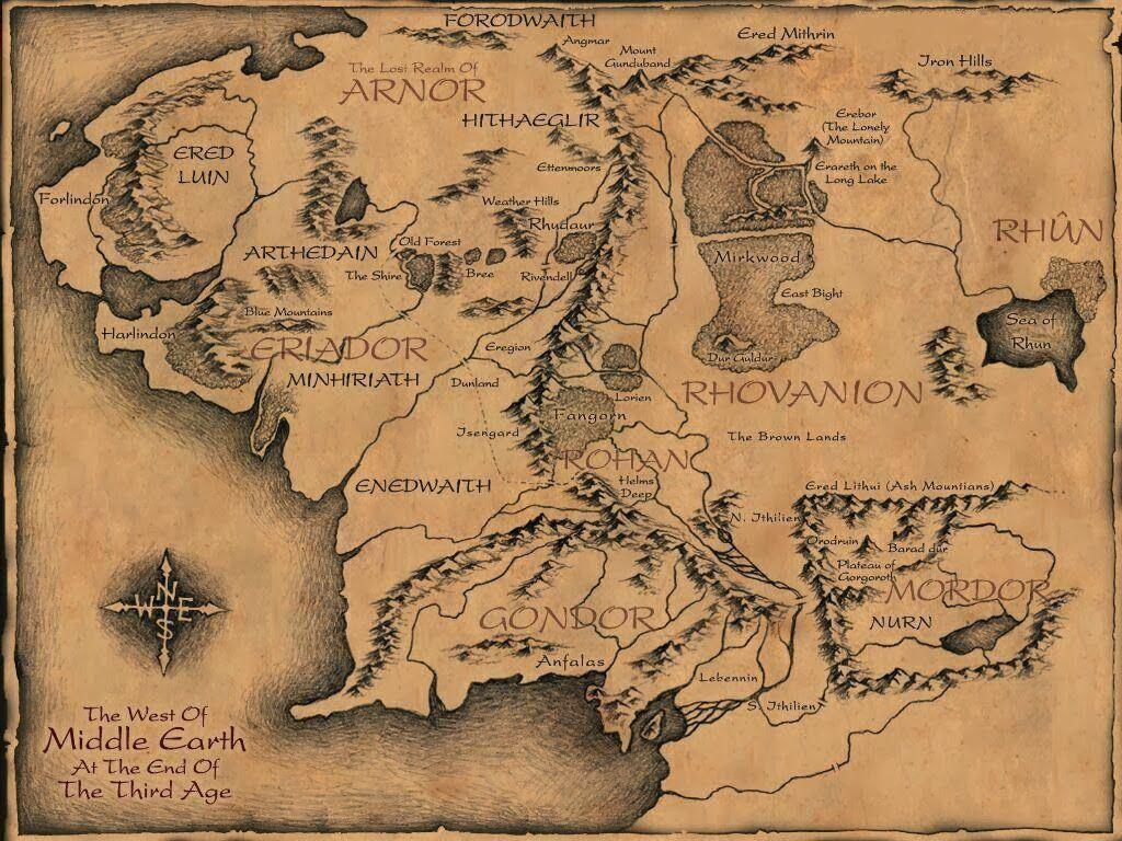 Lord Of The Rings Map Wallpapers Wallpaper Cave