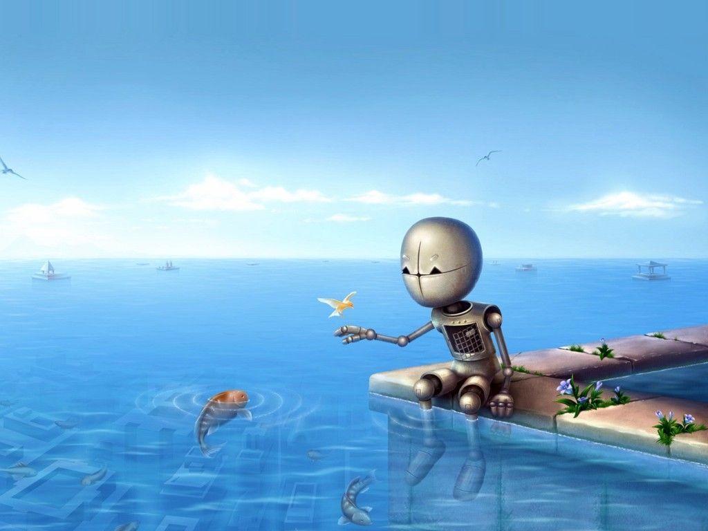 Cute Robot Wallpapers Wallpaper Cave