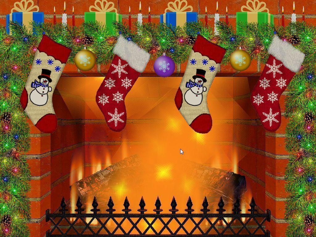 Christmas Fireplace Backgrounds Wallpaper Cave