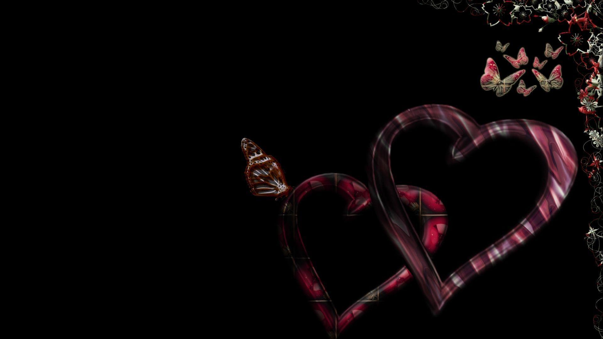 Heart Black Backgrounds Wallpaper Cave