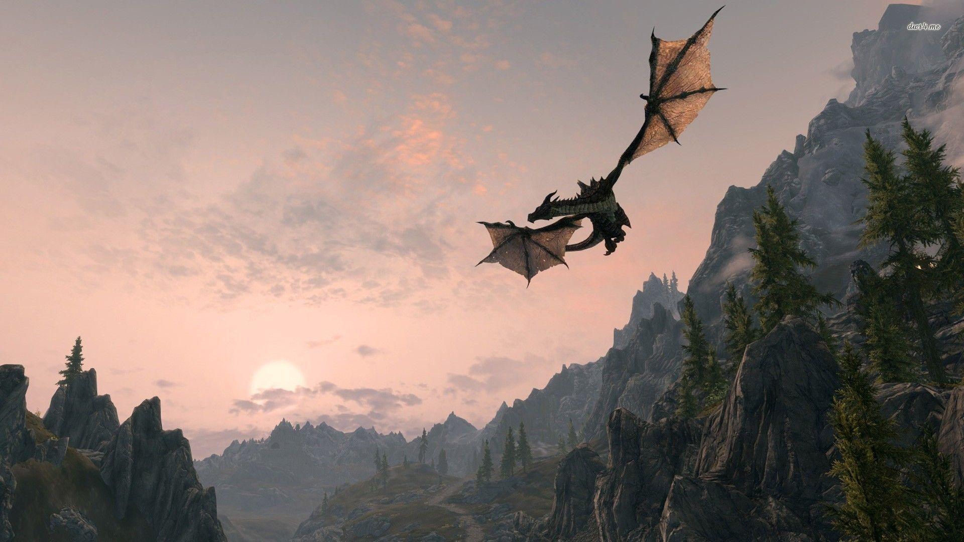 Skyrim Dragon Wallpapers Wallpaper Cave
