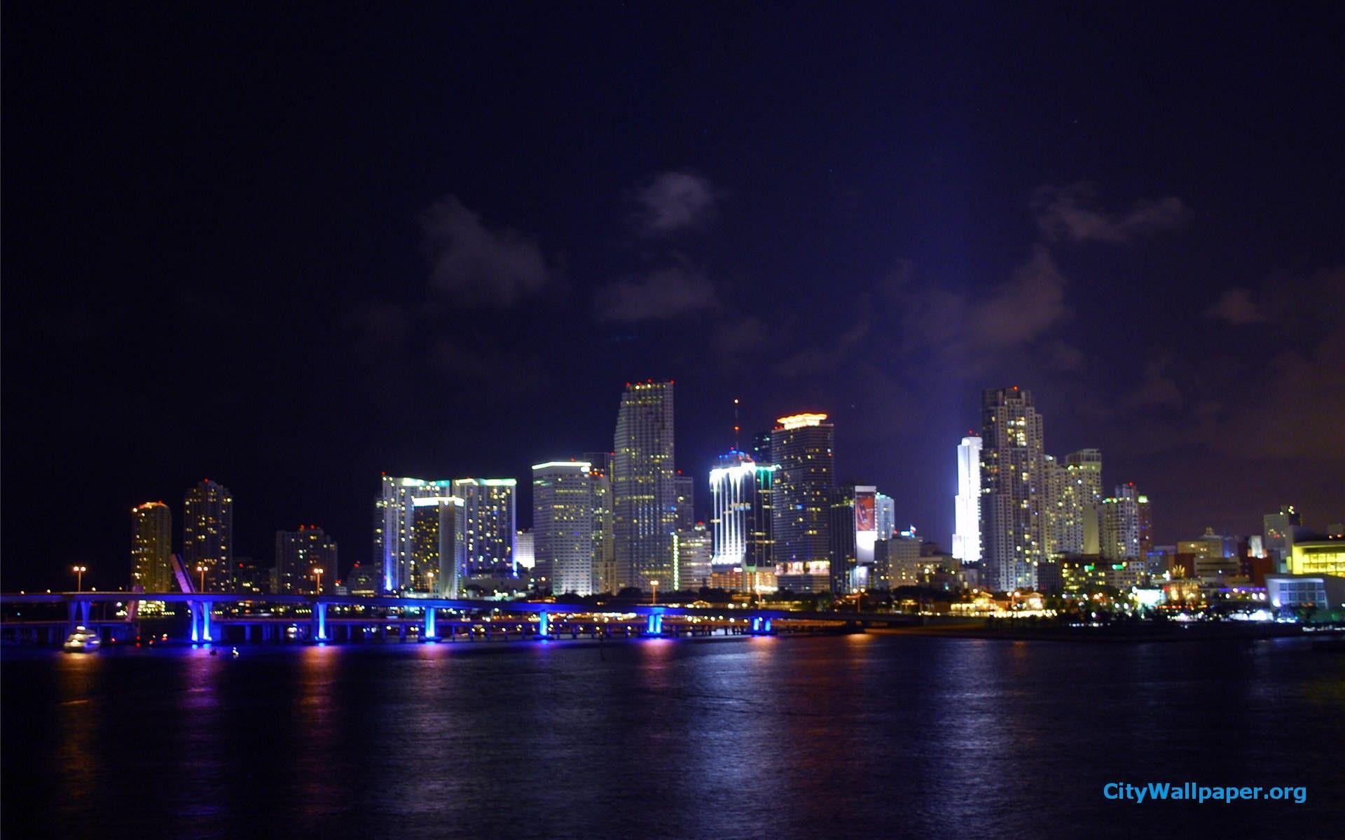 Miami Skyline Wallpapers Wallpaper Cave