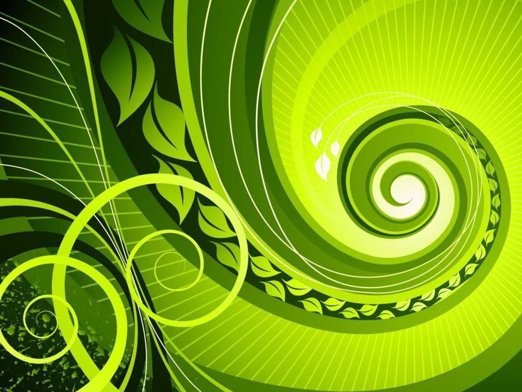 Green Swirl Background