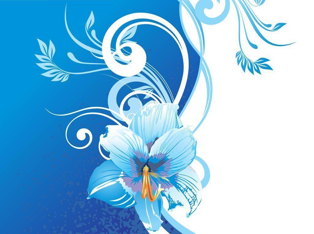 Blue Flowers Backgrounds Wallpaper Cave