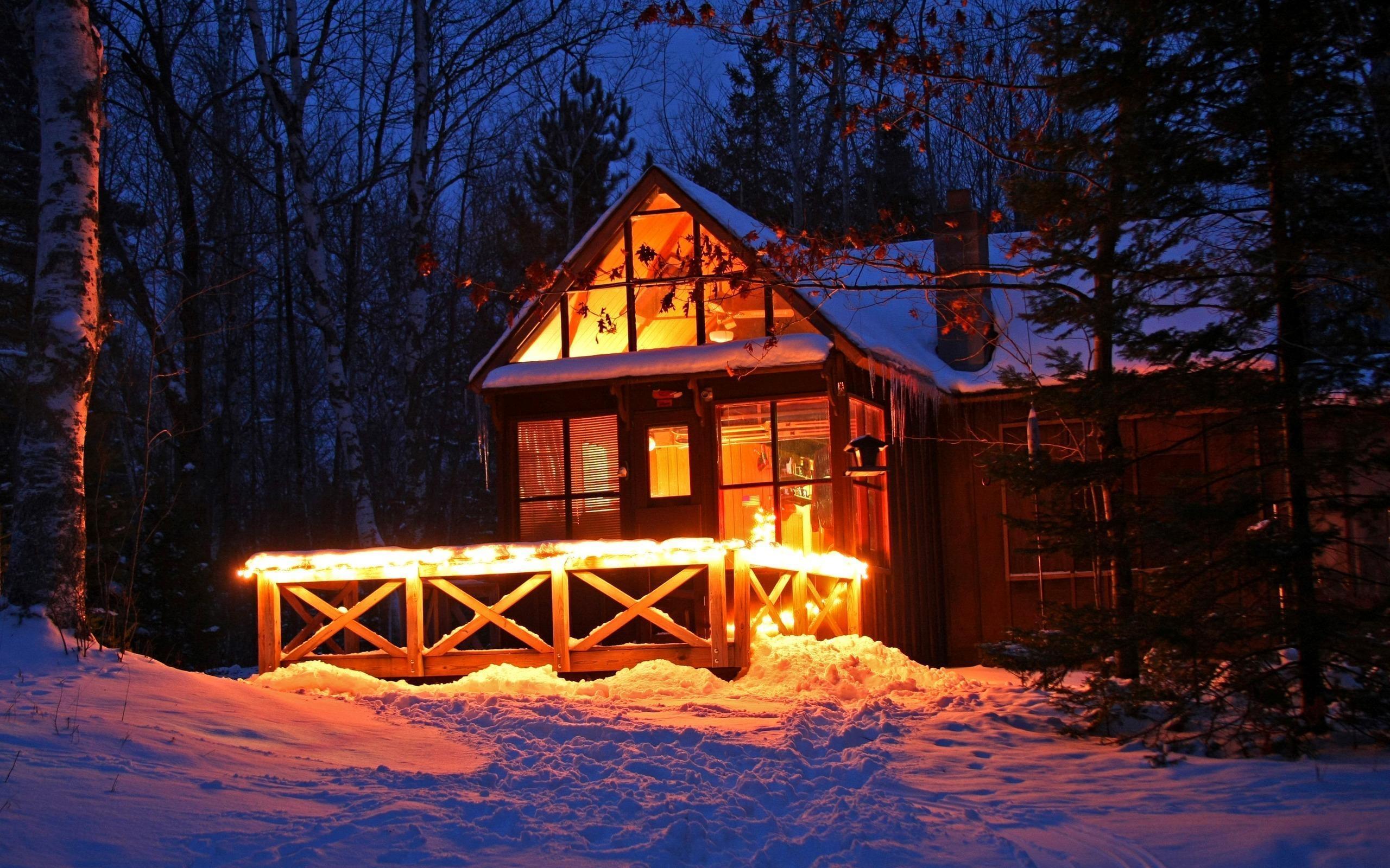 Winter Cabin Wallpapers Wallpaper Cave