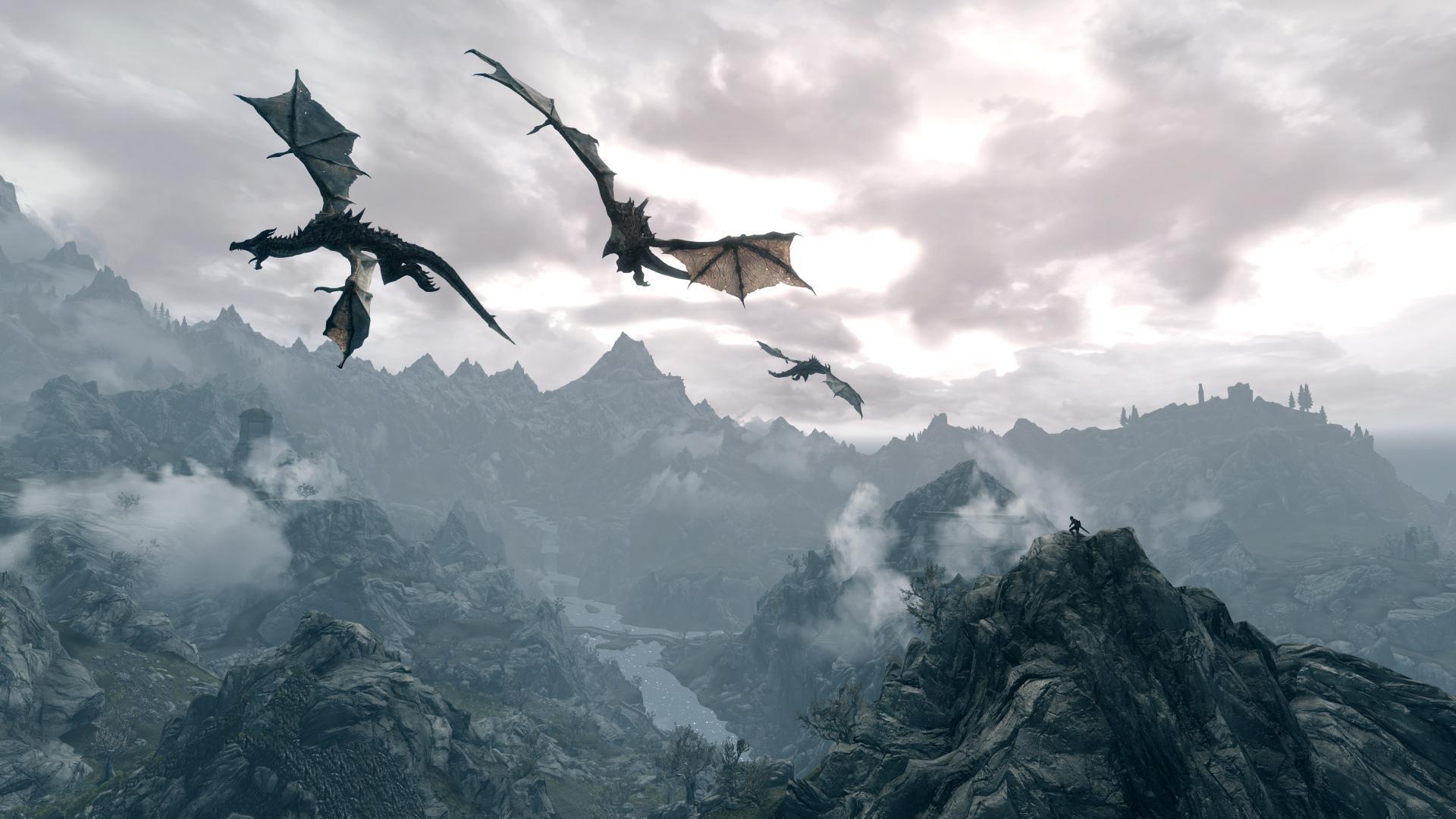 Skyrim Dragon Wallpapers Wallpaper Cave