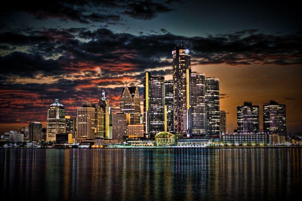 Detroit Skyline Wallpapers Wallpaper Cave