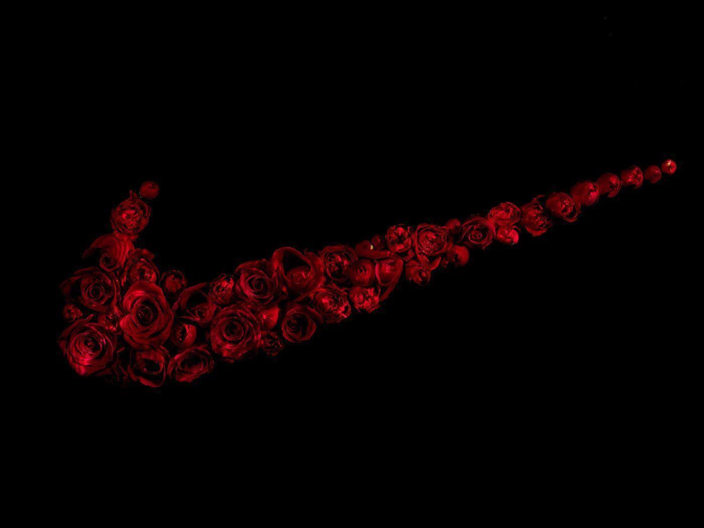 Nike Logo Red Background